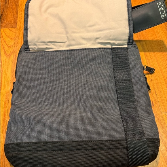 TUMI Gray and Black Messenger Bag - Picture 3 of 8